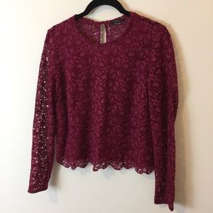 Talula XS burgundy lace top!